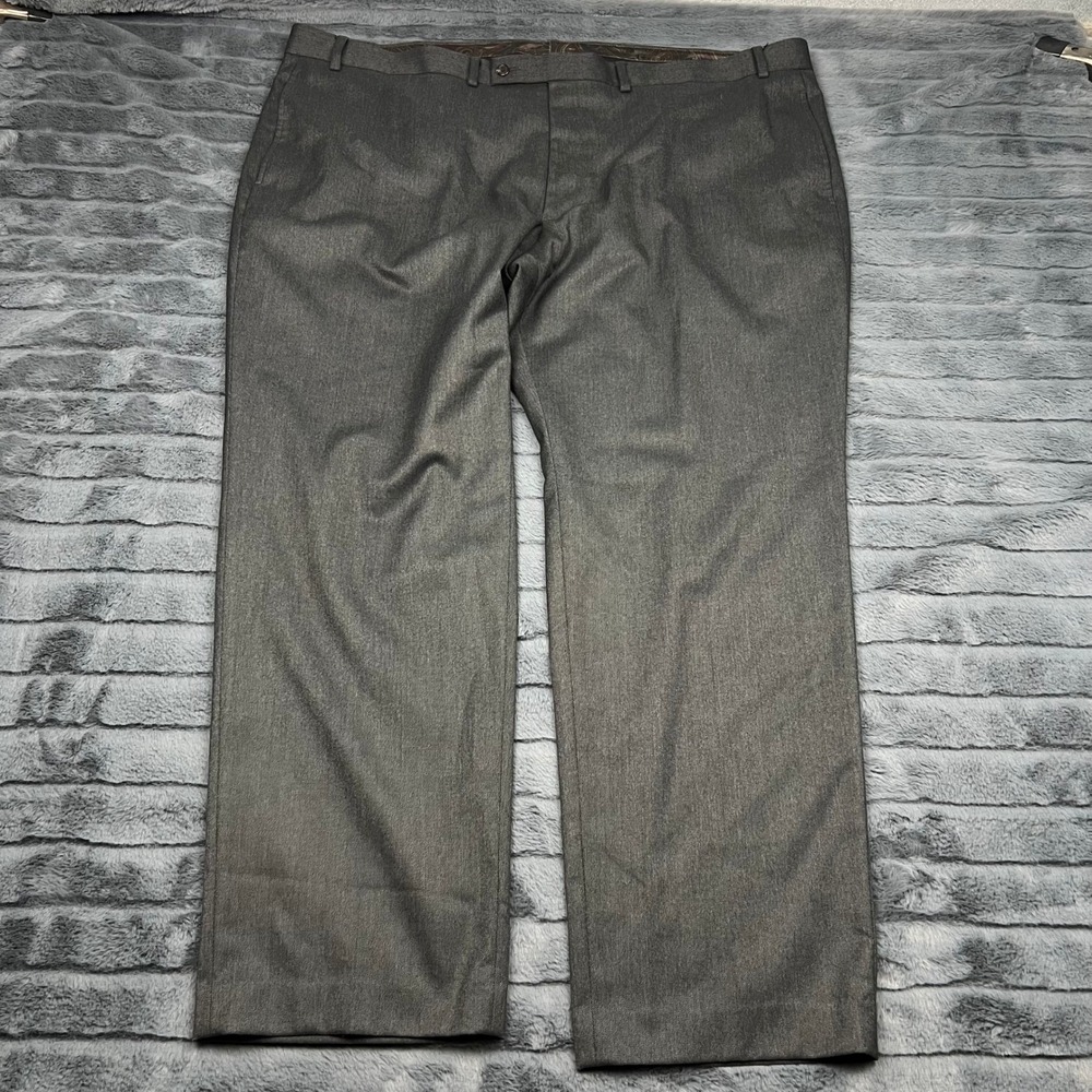 Lauren Ralph Lauren Mens Gray Sharkskin Dress Pants 46W x 30L Stretch Flat Front